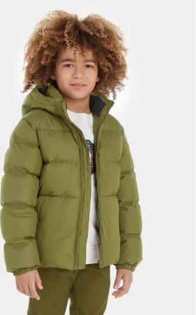 Tommy Hilfiger Winterjacke Essential KB0KB08341 S Khakifarben Regular Fit