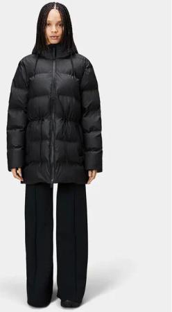 Rains Winterjacke 15160 Schwarz Relaxed Fit