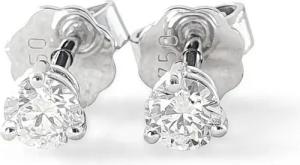 Webgoldschmied Paar Ohrstecker Diamant Ohrstecker 750 Weißgold mit 2 Diamanten Brillanten 0,60 F/IF, 750 Weißgold