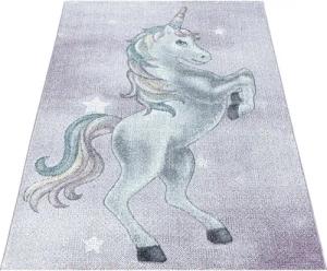 Stilvoll Günstig Kinderteppich Teppich für den Flur oder Küche Einhorn-Design, Läufer, Höhe: 11 mm