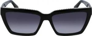 Liu Jo Sonnenbrille Schwarze Damen-Sonnenbrille mit rechteckigen Gläsern, 57mm breit