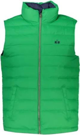 La Martina Outdoorjacke Stylisches Herrenhemd grün ärmellos - Taschen & Stickerei