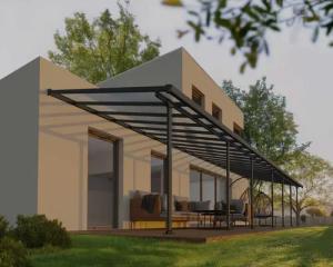 Palram - Canopia Terrassendach "Feria Alu Terrassenüberdachung", einfache DIY Montage