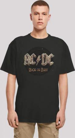 F4NT4STIC T-Shirt "ACDC Rock Band Shirt Rock or Bust", Print