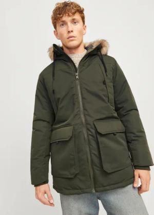 Jack & Jones Parka "JJECONSTRUCT FAUX FUR PARKA SN", mit Kapuze