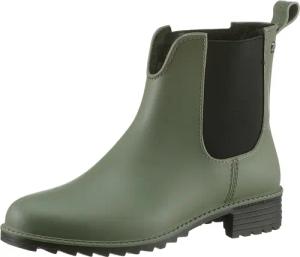 Rieker Chelseaboots, Gummistiefelette, Schlupfboots, Blockabsatz, zum Reinschlüpfen