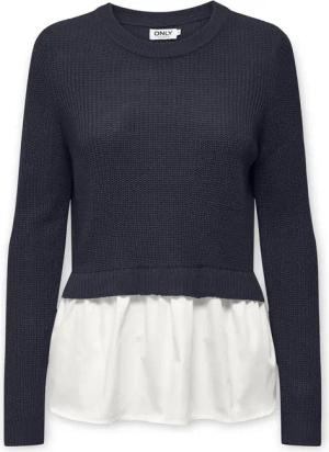 ONLY Rundhalspullover "ONLVIVIANA LS MIX O-NECK CC KNT"