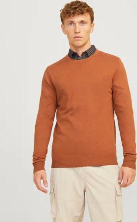 Jack & Jones Strickpullover "JJEEMIL KNIT CREW NECK NOOS", mit Rundhalsausschnitt