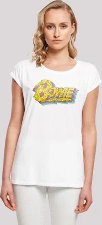 F4NT4STIC T-Shirt "David Bowie Moonlight 90s Logo", Print