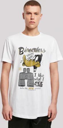 F4NT4STIC T-Shirt "Looney Tunes Daffy Duck Binoculars", Herren,Premium Merch,Lang,Longshirt,Bedruckt