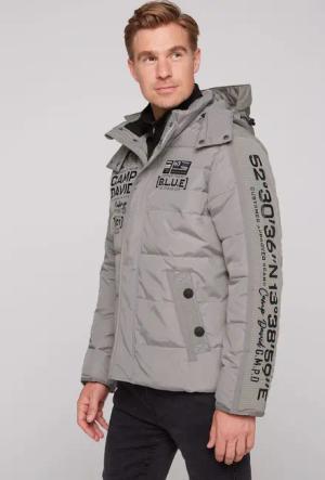 CAMP DAVID Steppjacke, mit Kapuze, mit Kapuze und Rippstop-Details