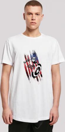 F4NT4STIC T-Shirt "Marvel Avengers Captain America Streaks", Herren,Premium Merch,Lang,Longshirt,Logo Print