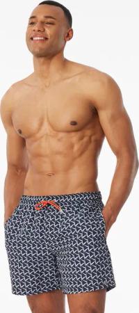 Badeshorts Webware recycelt nachtblau gemustert - Aqua 9