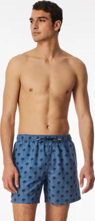 Badeshorts Webware recycelt Palmen atlantikblau - Aqua 8