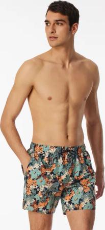 Badeshorts Webware recycelt Blumen multicolor - Aqua 6