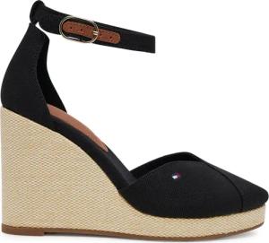 Tommy Hilfiger Halbschuhe Flag High Wedge Espad Closed Toe FW0FW08494 Schwarz
