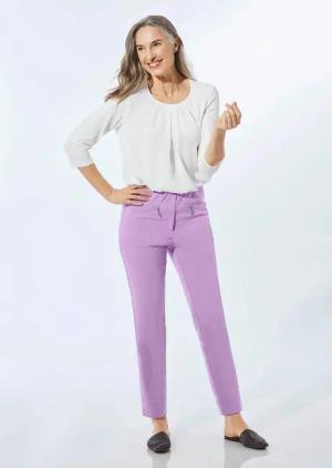 Schmale Bengalinhose LOUISA - flieder - Gr. 27 von Goldner Fashion