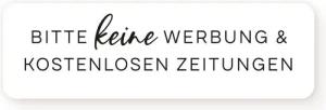 NORDEULE Aufkleber Keine Werbung & keine kostenlosen Zeitungen, (im 4er Set), 6,8 x 2,1 cm
