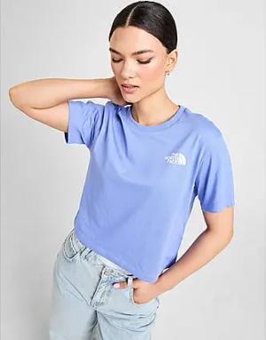 The North Face Simple Dome Crop T-Shirt Damen - Damen, Blau