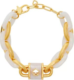 Kate Spade New York Armband - Lock and Spade Armband - Gr. ONE SIZE - in Weiß - für Damen