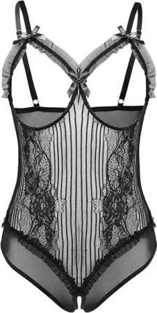 RWEUOQ Set: Corsage Damen Dessous Reizwäsche Sexy superdünne transparente Spitzen-BH-Set Unterwäsche Reizwäsche Outfit Negligee Sexy Spitze Curvy Nachthemde