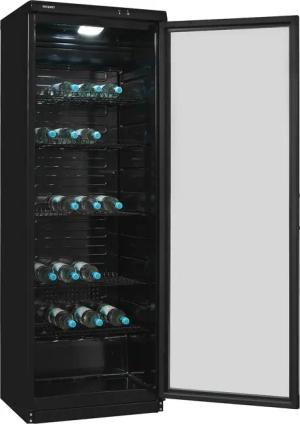 exquisit Getränkekühlschrank "GKS350-1-GT-280D schwarz", 320 L Volumen, Getränkekühlschrank mit Glastür, LED