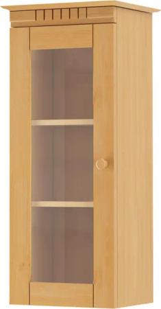 Home affaire Hängevitrine "Cubrix, wahlweise mit oder ohne Glastür", aus schönem massivem Kiefernholz, Breite 35 cm, Höhe 85 cm