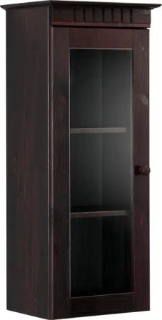 Home affaire Hängevitrine "Cubrix, wahlweise mit oder ohne Glastür", aus schönem massivem Kiefernholz, Breite 35 cm, Höhe 85 cm