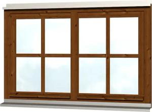 Skanholz Fenster "Doppelfenster", für Carports, 132,4 x 82,1 cm
