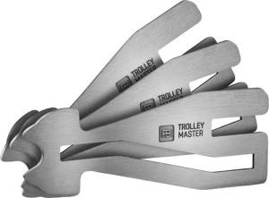 FABACH Schlüsselanhänger Trolley Master Stahl Einkaufswagenlöser - öffnet ALLE Einkaufswagen (3-tlg)