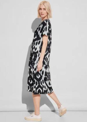 STREET ONE Sommerkleid Leinenkleid mit Volants