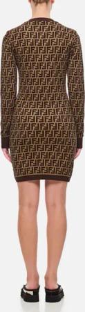 Fendi - Fendi Cotton FF Dress - Größe 40 - braun