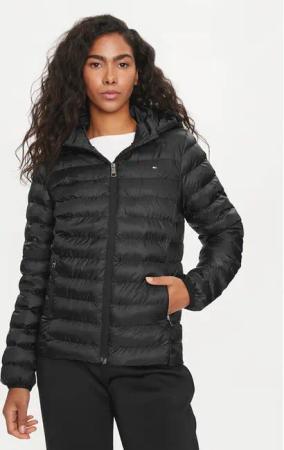 Tommy Hilfiger Übergangsjacke Global Stripe WW0WW42046 Schwarz Regular Fit