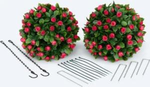 Kunstblume künstlicher Blütenball für das Beet, im Blumentopf oder zum Aufhängen Astern, Rosen, Online-Fuchs, variable Kunstpflanzen