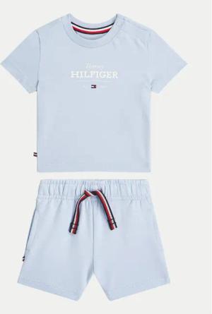 Tommy Hilfiger Set T-Shirt und Shorts Monotype KN0KN02047 Himmelblau Regular Fit