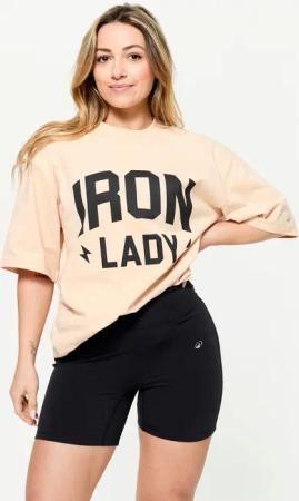 T-Shirt Damen Oversize Krafttraining - beige