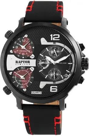 Raptor Limited Quarzuhr Maxx mit Echtlederband, Datumsanzeige, inkl. Geschenkbox