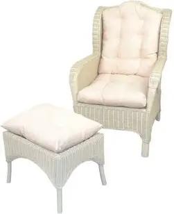 moebel-direkt-online Ohrensessel Samuel (Spar-Set, Sessel mit Hocker, inklusive 3tlg. Kissenset)