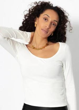 SASSYCLASSY Langarmshirt Langarmshirt Damen mit Ausschnitt Casual Chic Langarmbluse Schwarz Rosa Grau Rosa Weiß