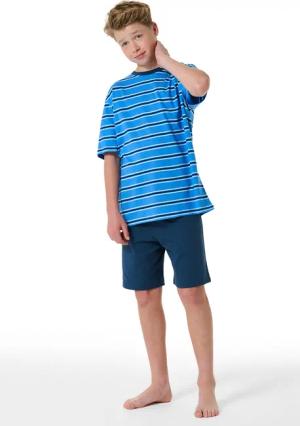 Schlafanzug kurz Organic Cotton Streifen aquarium - Nightwear 140