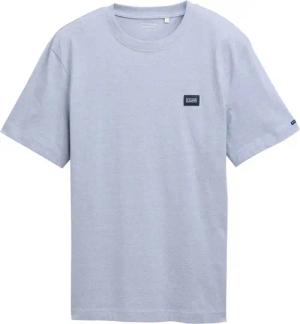 TOM TAILOR Herren T-Shirt mit Logo-Label, blau, Gestreift, Gr. XXXL