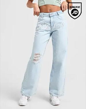 Hoodrich Front Script Jeans - Damen, Blue
