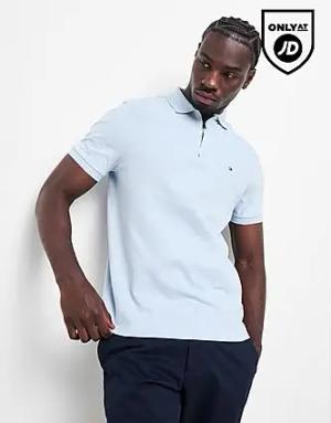 Tommy Hilfiger Zipped Polo Shirt - Herren, Sky