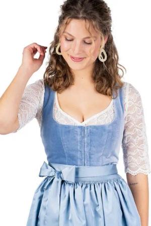 Hammerschmid Dirndl Samt Dirndl 2tlg. - PLATTENSEE - hellblau