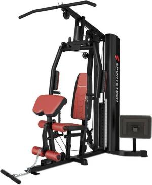 Sportstech Kraftstation HGX150, 14 Gewichtsblöcke, 60+ Übungsvarianten, Hochwertige, extrem stabile Konstruktion