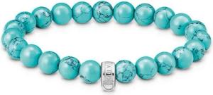 THOMAS SABO Silberarmband Thomas Sabo Unisex-Armband 925er Silber Türkis, Modern