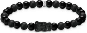 THOMAS SABO Silberarmband Thomas Sabo Damen-Armband 925er Silber Obsidian, Modern