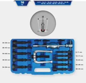 Brilliant Tools Grundloch-Innenlager-Abzieher-Satz, 16-tlg