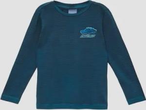 s.Oliver Langarmshirt Gestreiftes Langarmshirt mit Garment Dye und Print-Detail Garment Dye