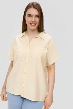 s.Oliver Blusentop Relaxed Fit-Bluse aus Viskosemix mit Brusttaschen